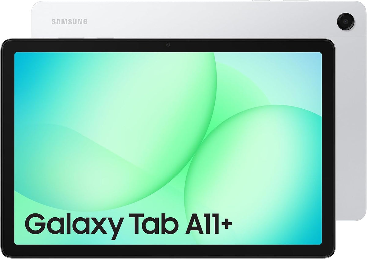 Samsung Galaxy Tab A11+, Android Tablet, AI Features, Sleek and Modern Design, 11 Inch 90Hz Display, 128GB Storage, 6GB Memory, With Dolby Quad Speakers, Silver, 3 Year Extended Warranty (UK Version)