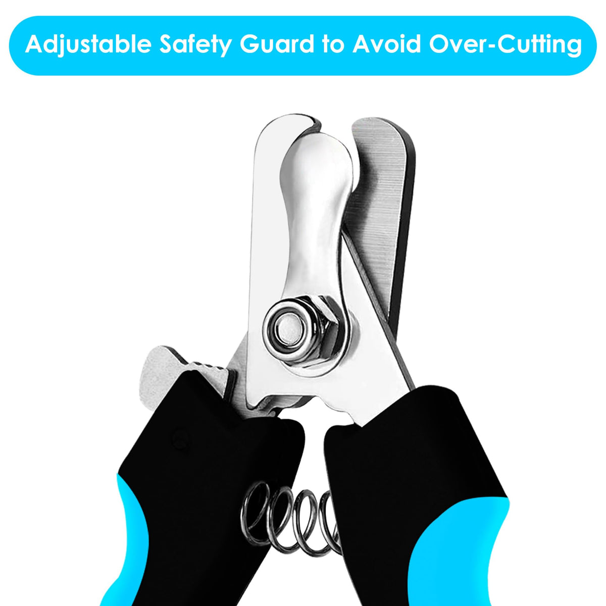 Candure Dog Nail Clippers for Large, Medium and Small Breed Professional Pet Nail Clipper Suitable for Cats, Rabbits and Guinea Pigs with Safety Lock (All Size Pets, Dark Blue)