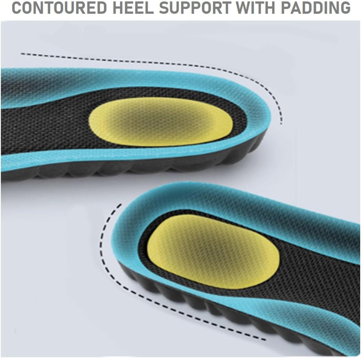 VivoFoot 2 Pair Anti-Fatigue Pain Relief Foam Comfort Insole (UK7-10,Black)