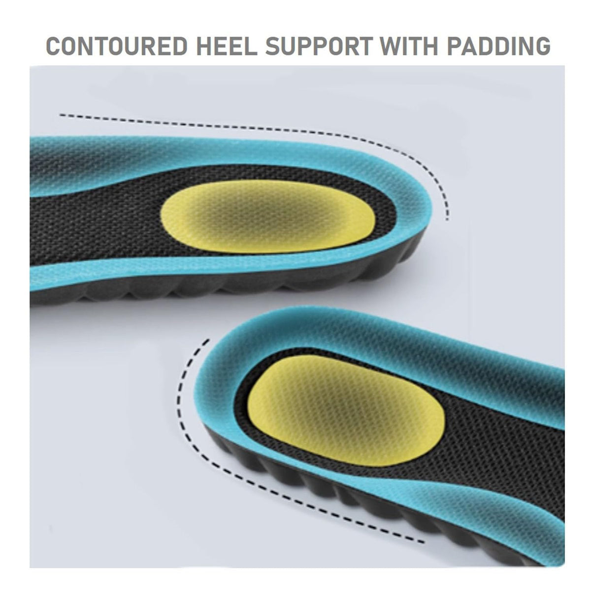VivoFoot 2 Pair Anti-Fatigue Pain Relief Foam Comfort Insole (UK7-10,Black)