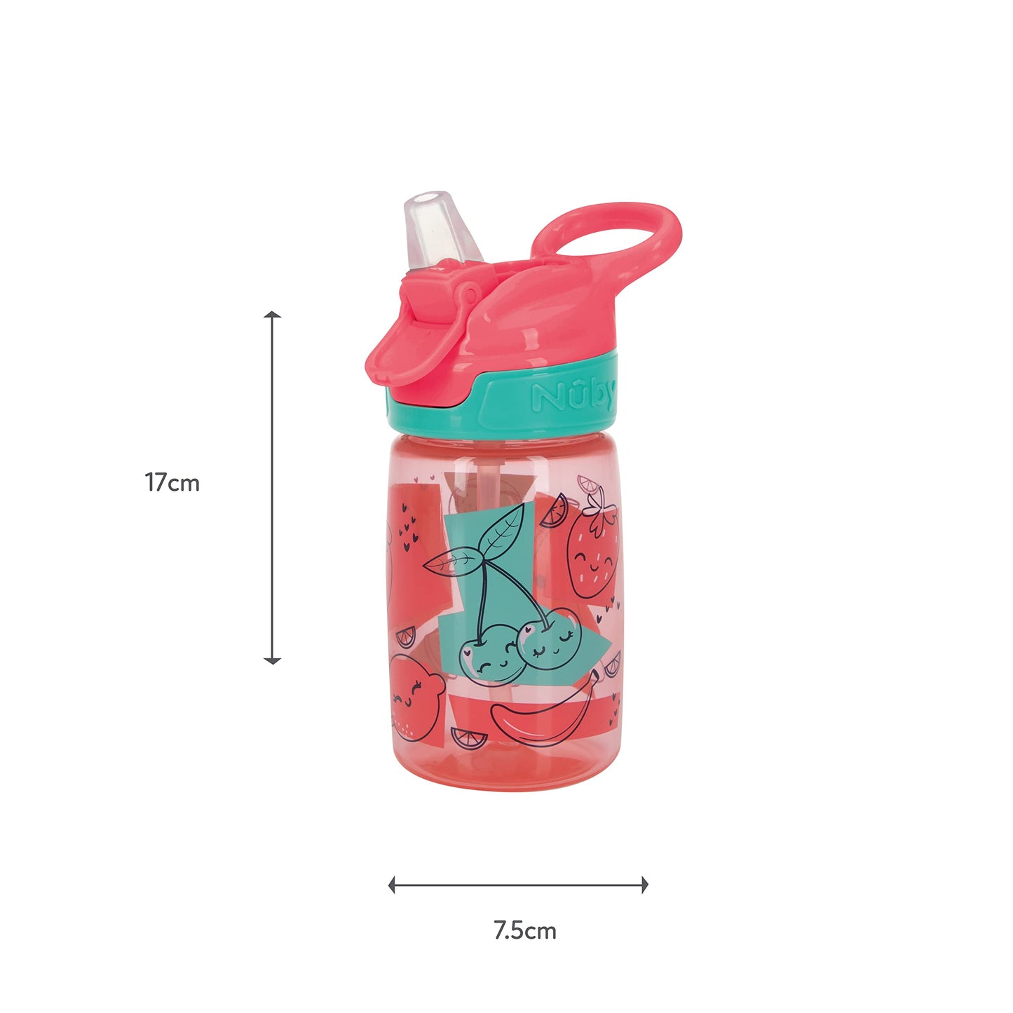 Nuby Incredible Gulp Water Bottle - No Spill Active Toddler Sippy Cup | 360ml / 12oz | Carry Handle | Dishwasher and Microwave Safe | Suitable Beaker for 18 Months Plus (Unicorns, Pack of 2)