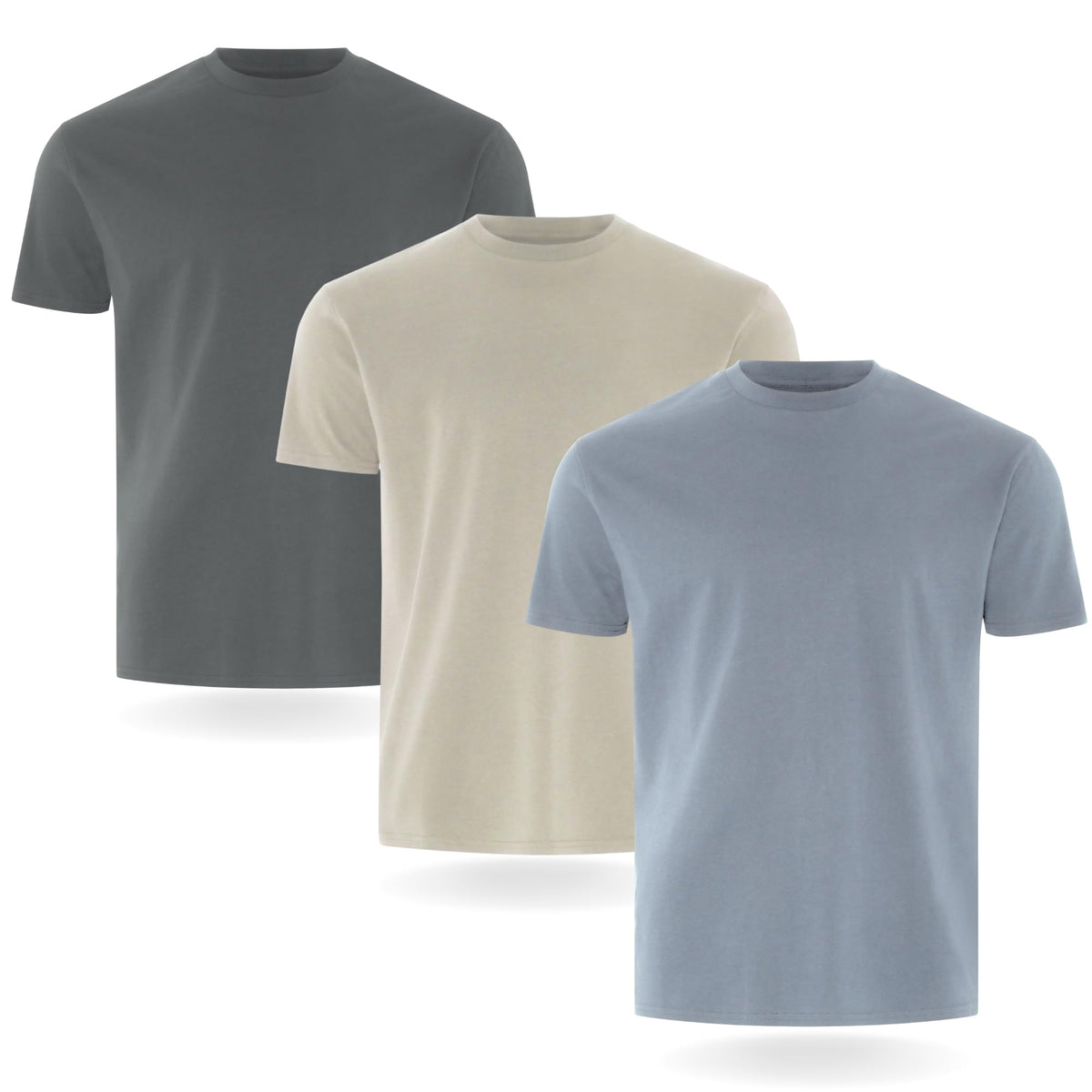 FM London 3/5 Pack Mens T Shirt, Premium Weight, 100% Cotton & Super Soft