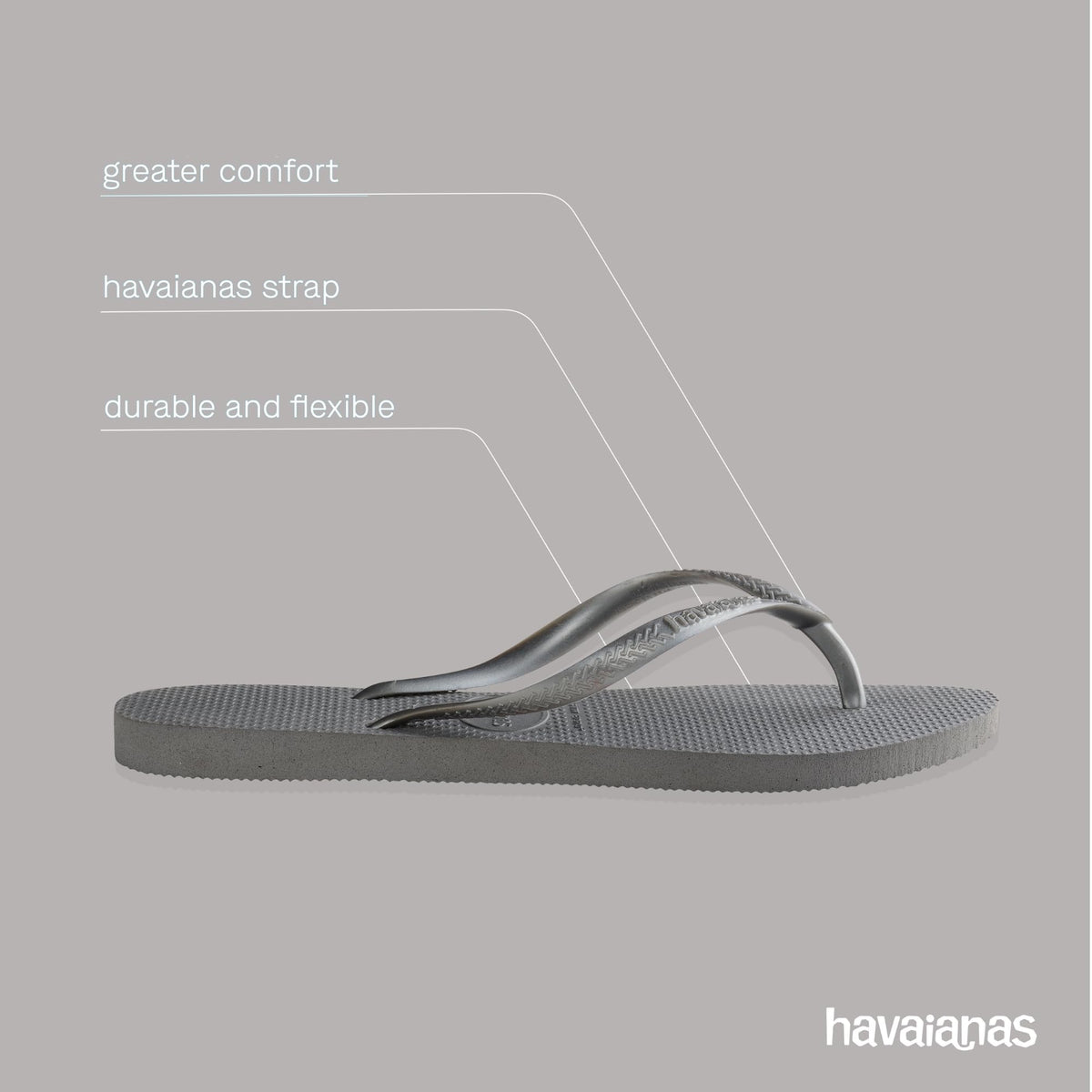 Havaianas - Slim, Stylische, Robuste und Vielseitige Badelatschen für Frauen mit Texturierten Sohlen für Grip und Halt