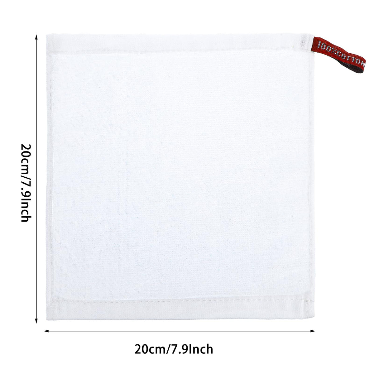 Lanjue 6 Pack Cotton Face Cloths, Flannel Washcloths, 20x20CM, Multicolored
