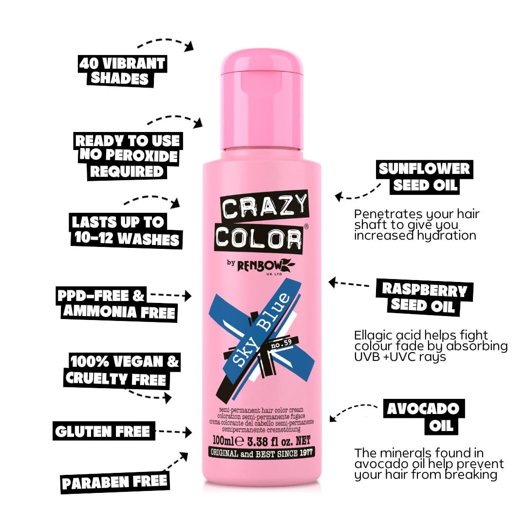 Crazy Color Cyclamen Pink Hair Dye 100ml