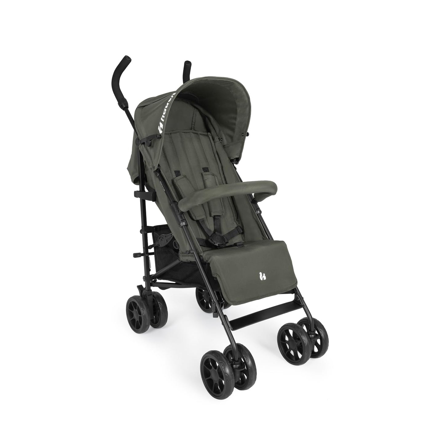 Hauck Fold N Care, Black (No Raincover) - Lightweight Umbrella Pushchair with Raincover from 6 Months to 22 kg, Lie Flat, Compact Fold, Sun Canopy UPF 50+, EVA Wheels, Large Basket, Travel Stroller