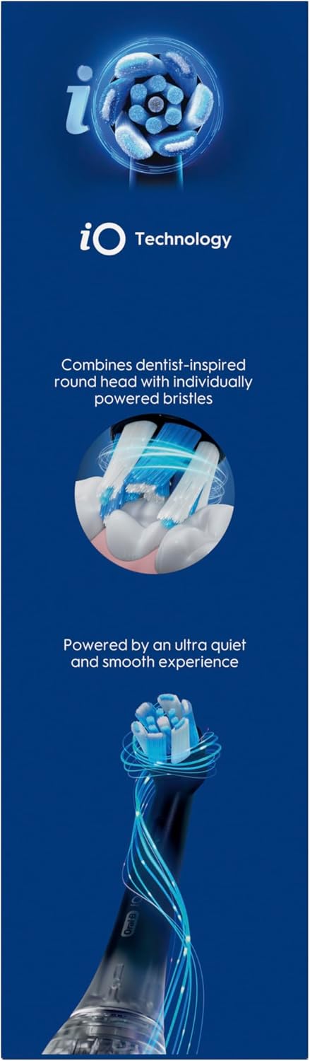 Oral-B iO2 Electric Toothbrush for Adults, Night Black, with Travel Case