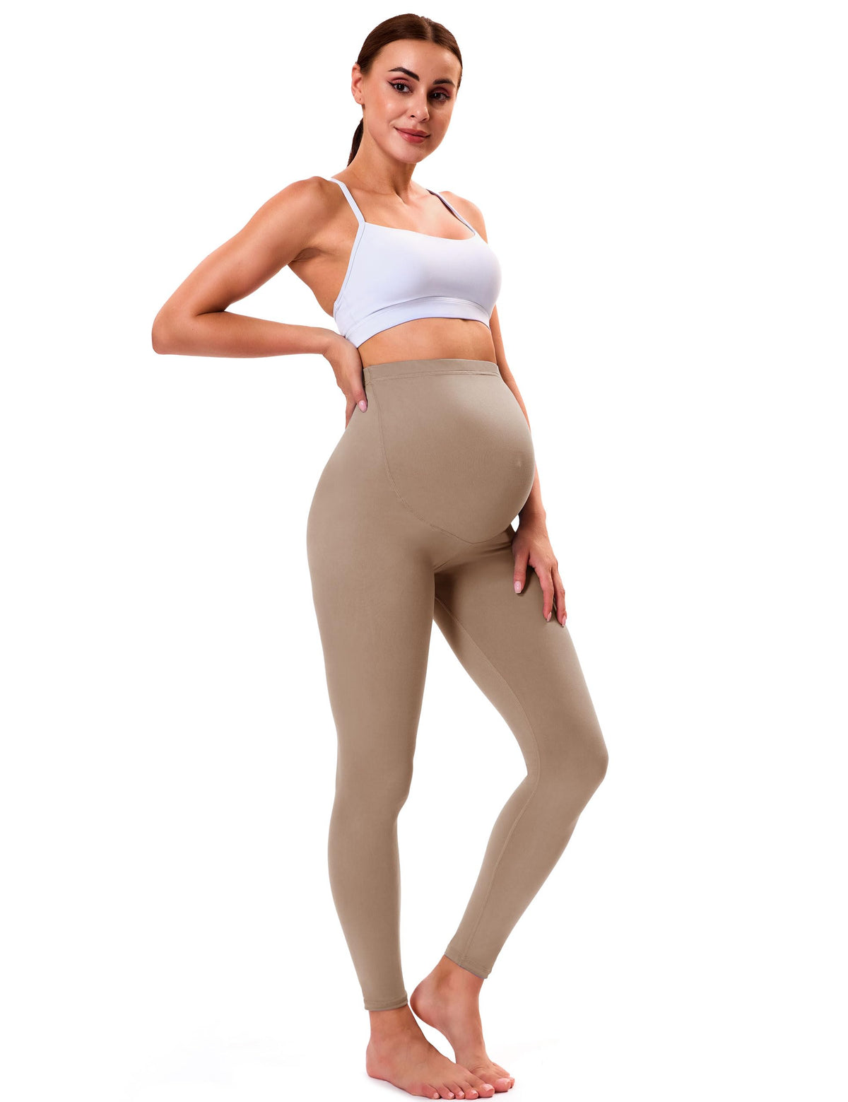VALANDY Creamlush Over Bump Maternity Leggings for Women