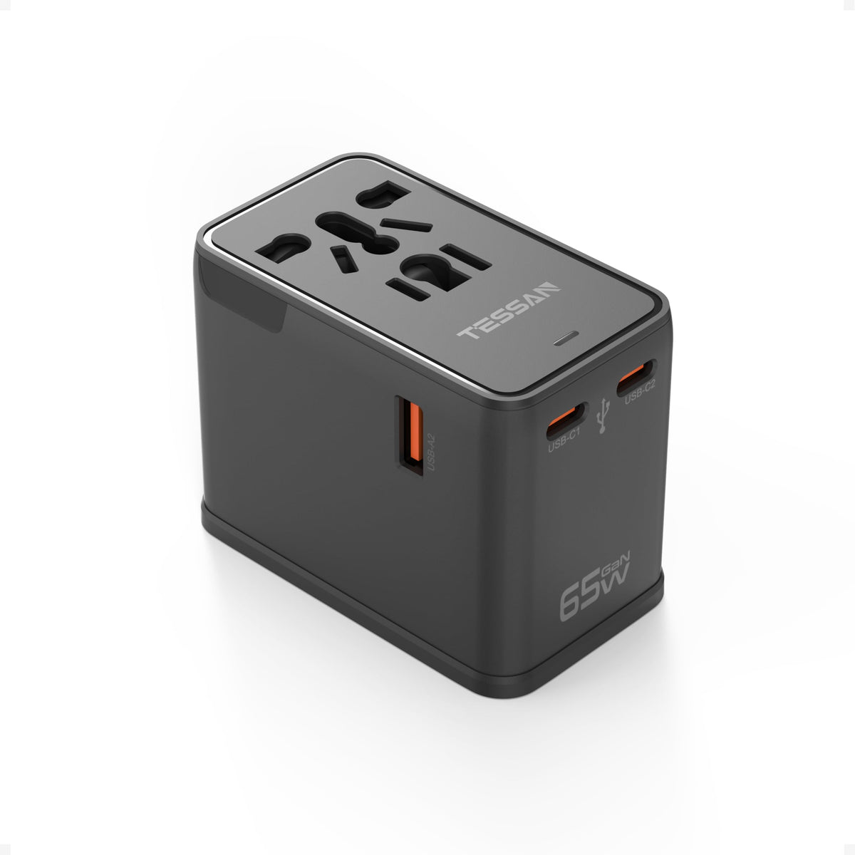 TESSAN Universal Travel Adapter Worldwide with 2 USB C for EU USA AU