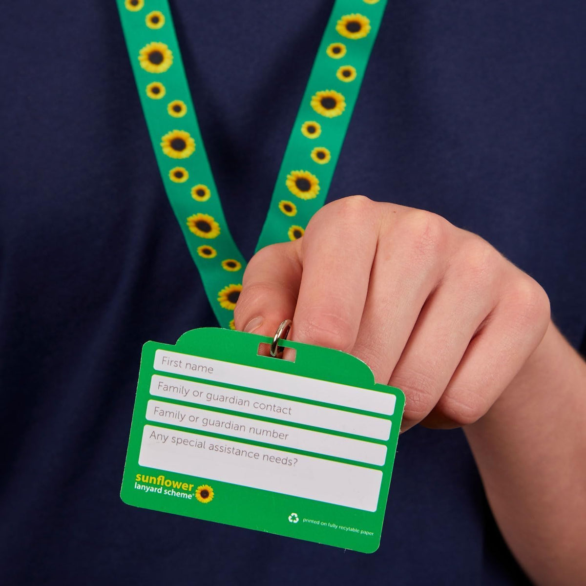Official Hidden Disabilities Sunflower Lanyard (85cm) with Radar Key