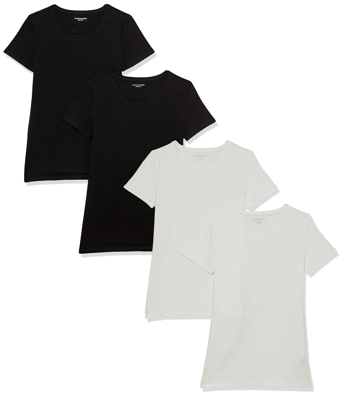 Amazon Essentials Women's Regular-Fit Short-Sleeve Crewneck T-Shirt, Multipacks