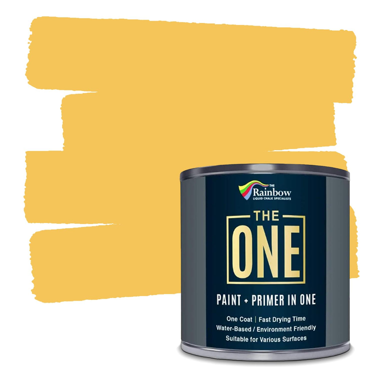 THE ONE All-In-One Paint & Primer - Black Matt, 250 ml | Multi-Surface 1 Coat Formula | Easy Indoor & Outdoor Decorating for Home & Garden Walls, Floors & Furniture | Durable, Water-Based & Low VOC
