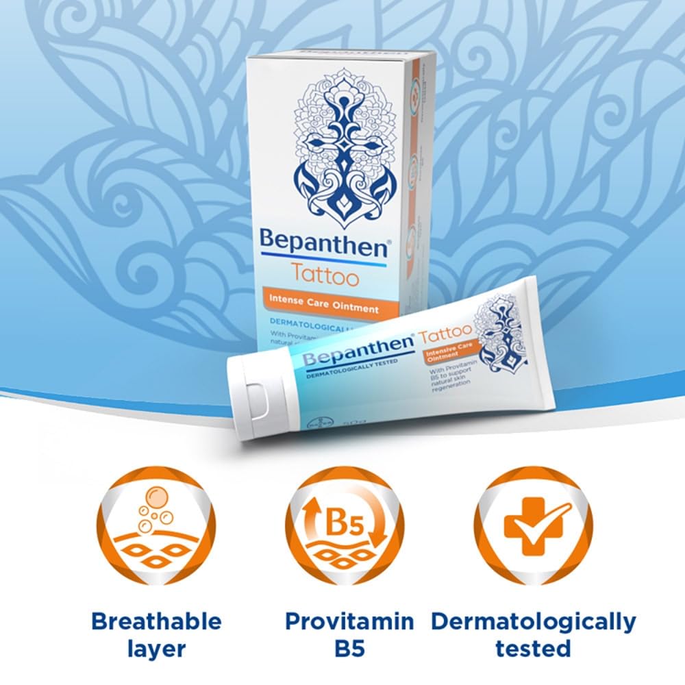 Bepanthen Tattoo Intense Care Ointment, Formulated with Provitamin B5, 50g