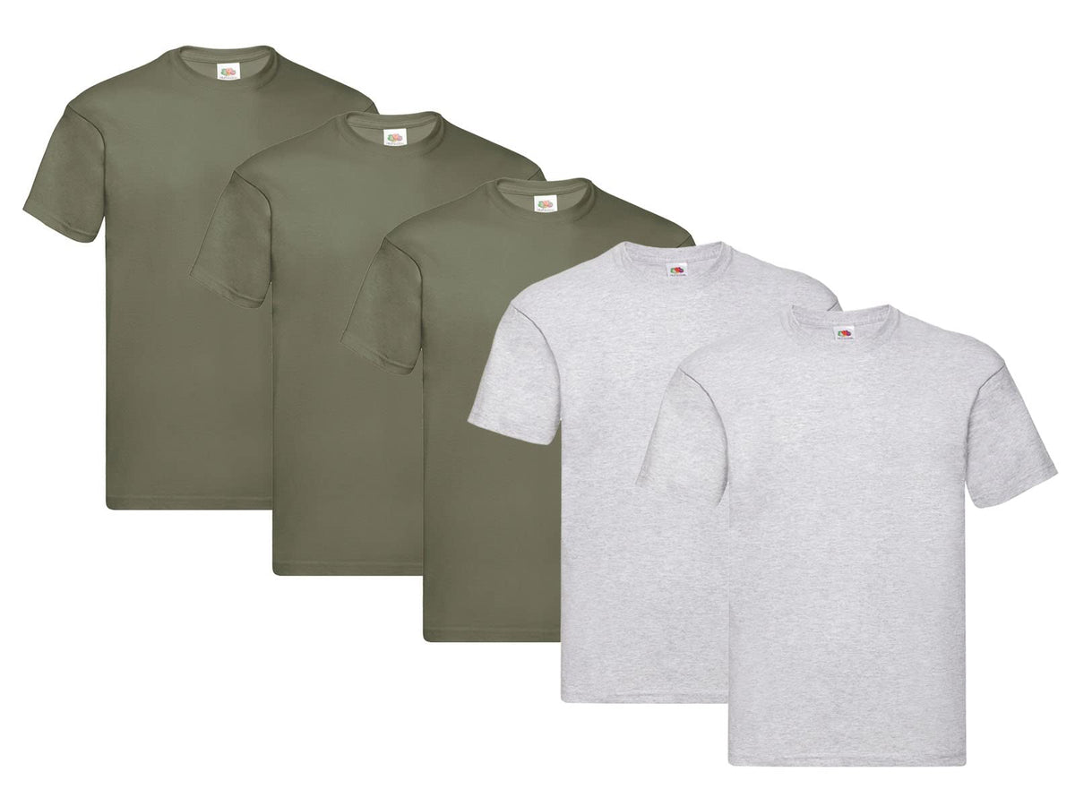 Fruit of the Loom Men's T-Shirt Iconic Tee, Lightweight Ringspun Tee, 5 Pack