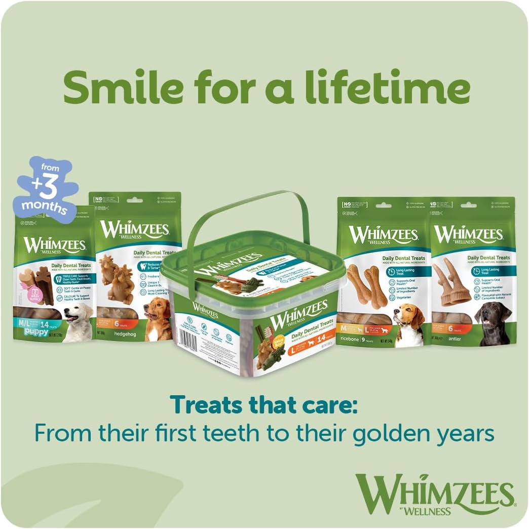 WHIMZEES Rice Bone M/L, 9 Pieces – Size M/L