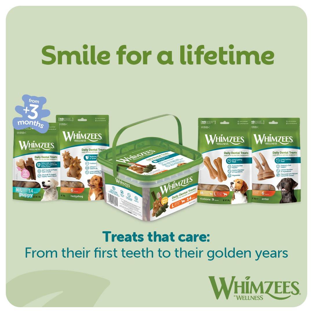 WHIMZEES Rice Bone M/L, 9 Pieces – Size M/L