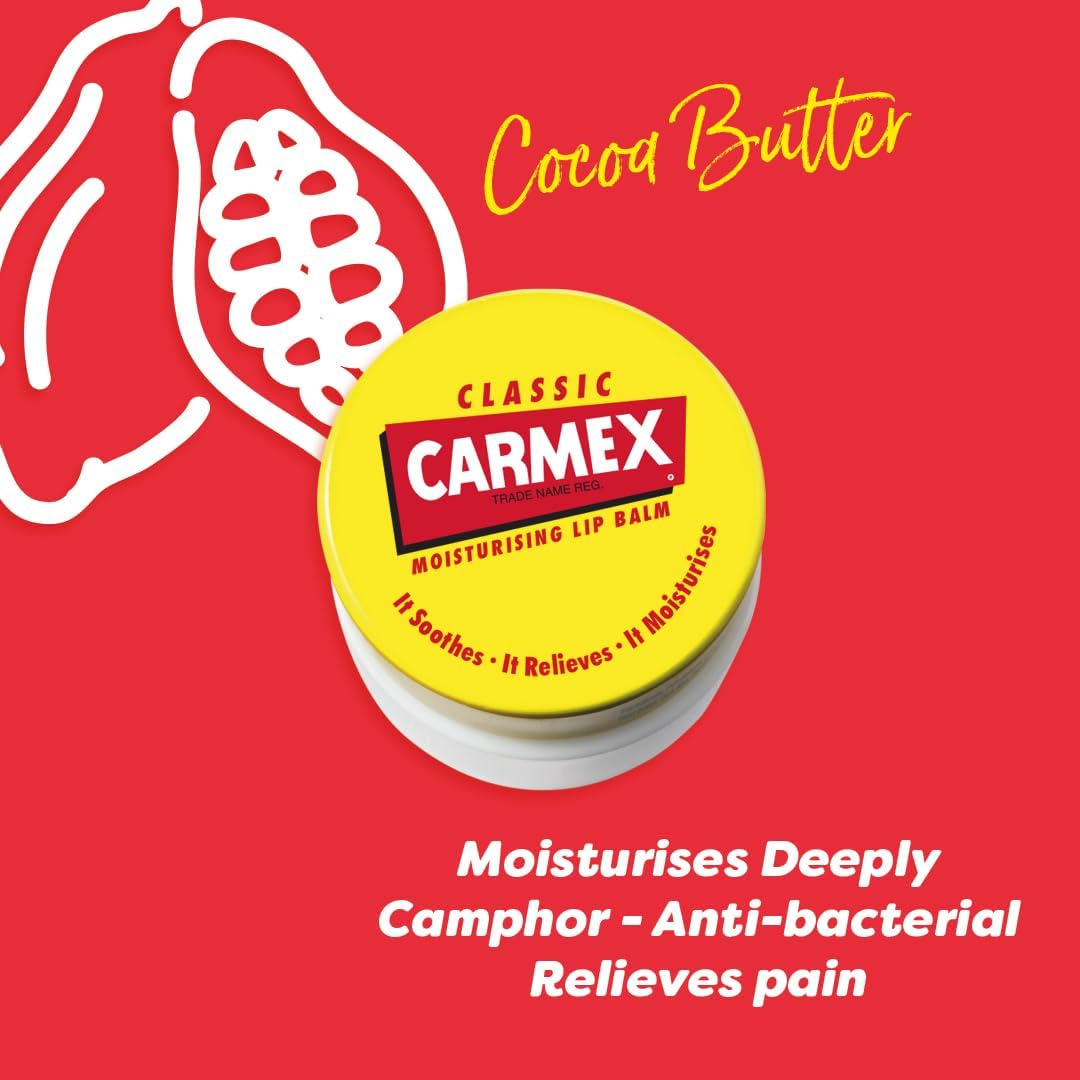 Carmex CLASSIC Moisturising Lip Balm For Dry And Chapped Lips 7.5g