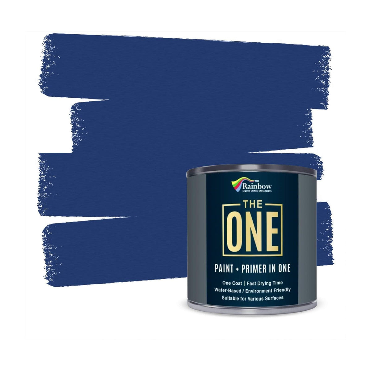 THE ONE All-In-One Paint & Primer - Black Matt, 250 ml | Multi-Surface 1 Coat Formula | Easy Indoor & Outdoor Decorating for Home & Garden Walls, Floors & Furniture | Durable, Water-Based & Low VOC
