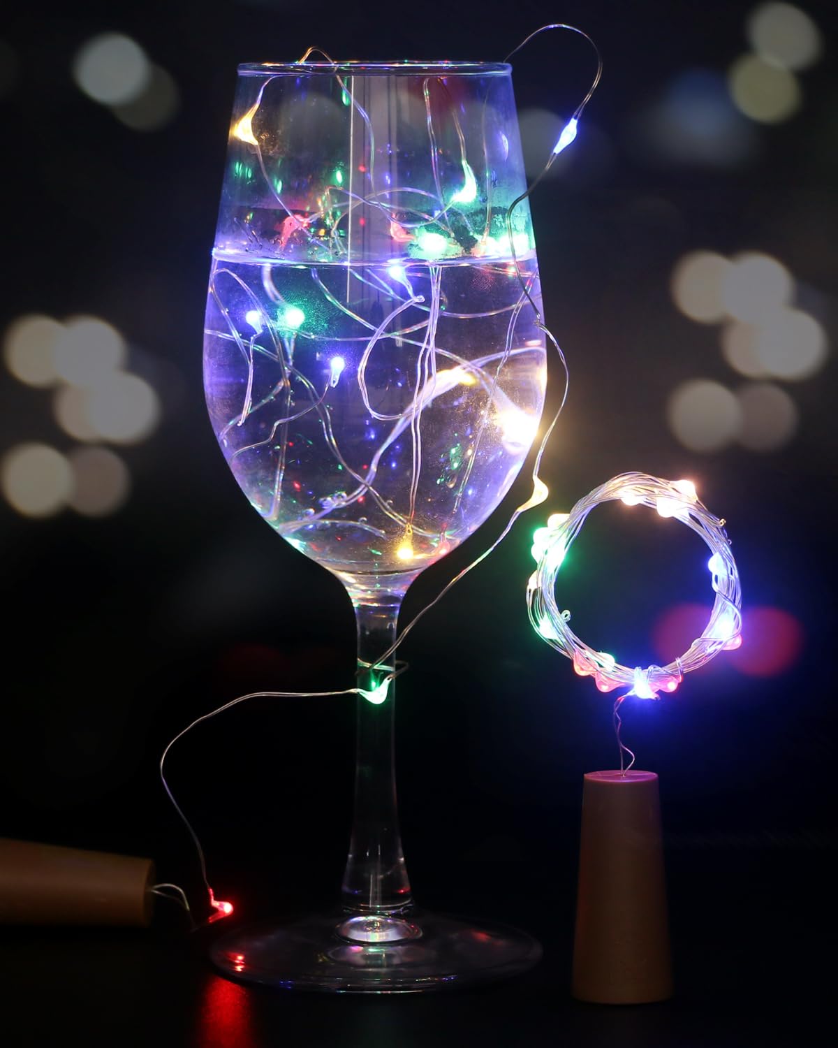 Kolpop 6 Pack Bottle Lights Battery Operated, Warm White Bottles Top Light