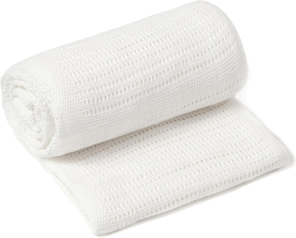 Clair de Lune Soft Cotton Cellular Baby Shawl Blanket 70 x 90 cm (White)