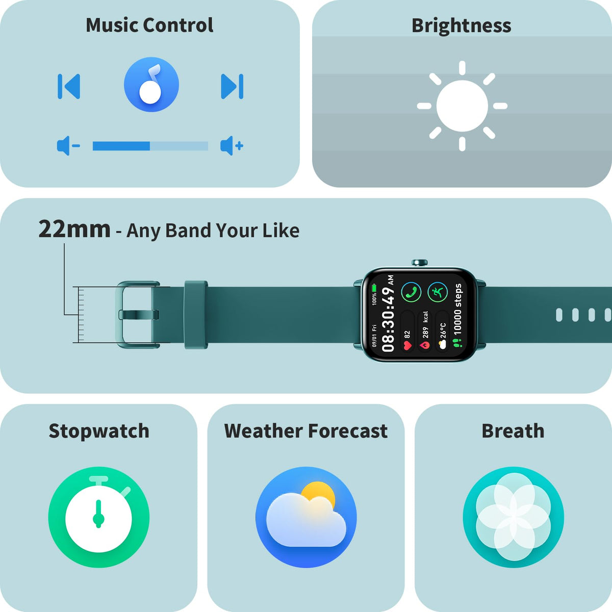 Smart Watch for Women, Answer/Make Calls, Alexa Built-in, [1.8"HD Screen] Smart Watches for Women iPhone/Samsung/Android, Fitness Watch with Heart Rate Sleep SpO2 Monitor,IP68 Waterproof, 100+ Sports