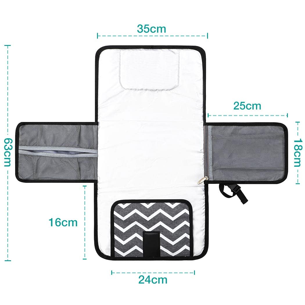 Lekebaby Portable Nappy Changing Mat Travel Baby Change Mat