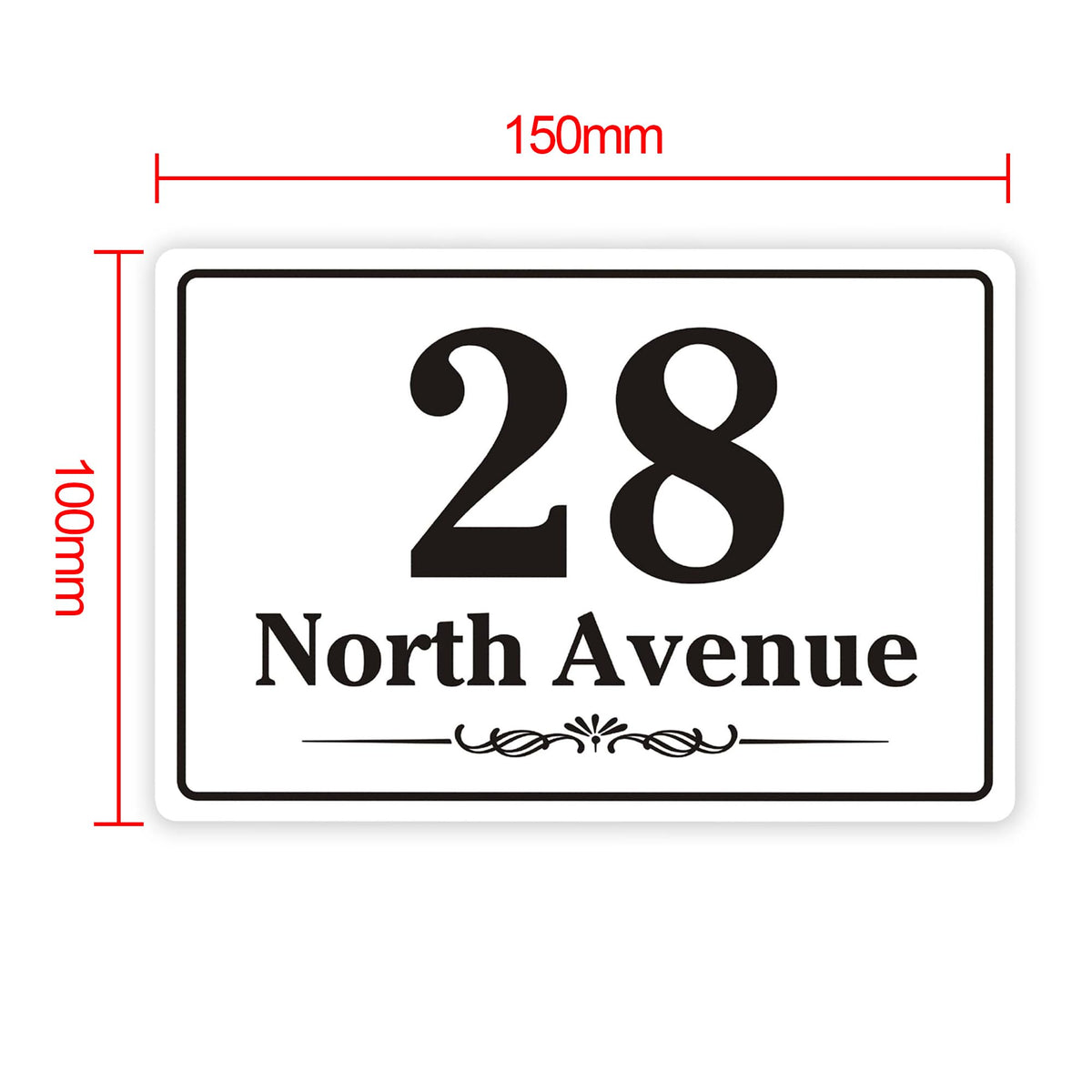 EDSG 4 x Wheelie Bin Stickers, Personalised Bin Numbers for Wheelie Bins, Custom Wheelies Bins Numbers Stickers, Number Sticker with House Number Street Name (Design 2)