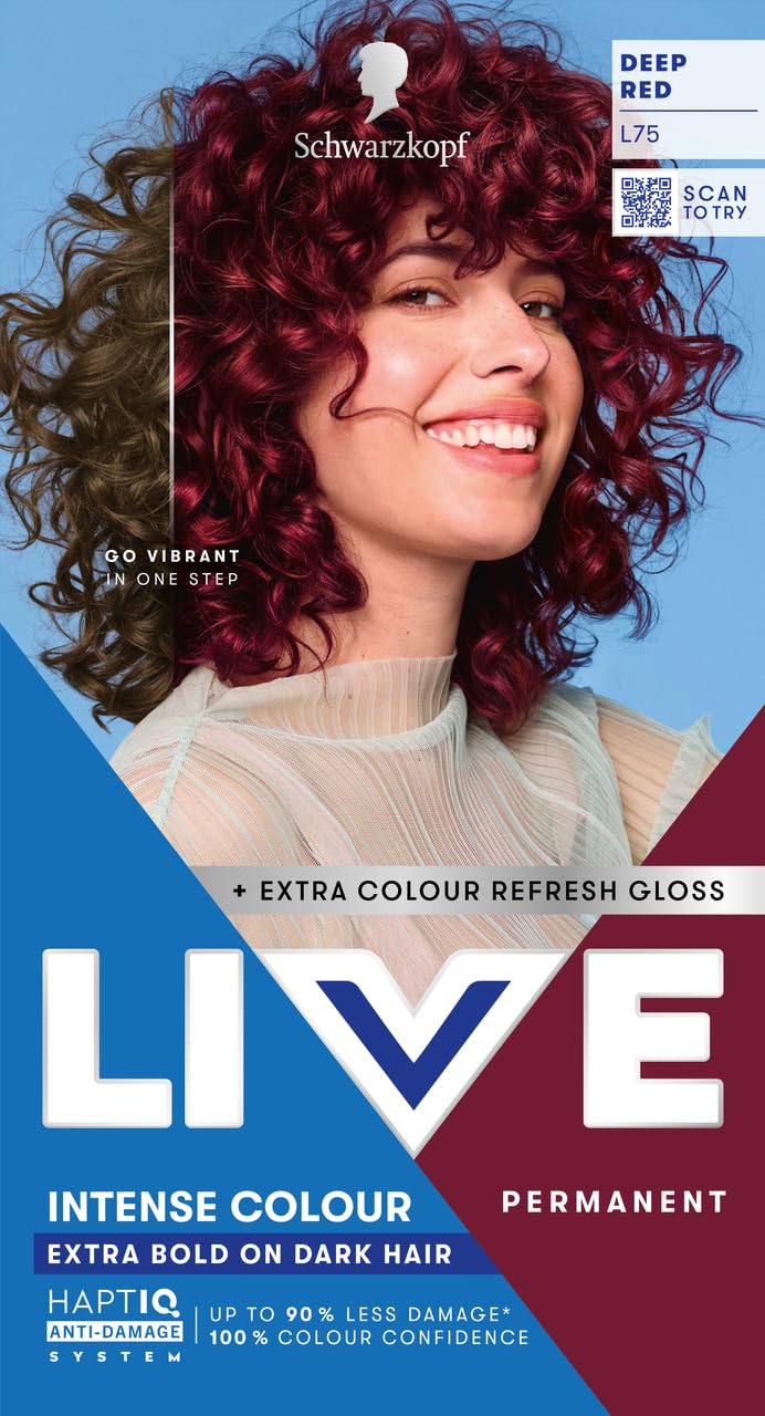 Schwarzkopf LIVE Intense Colour Hair Dye, 099 Deep Black