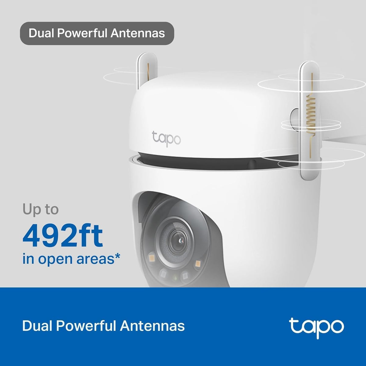 Tapo TC40 Pan/Tilt Smart Security Outdoor Camera, Full HD, 360° Person Detection Motion Tracking, Color Night Vision, WiFi Camera No Monthly Fee, Two-Way Talk, IP65, Works with Alexa and Google