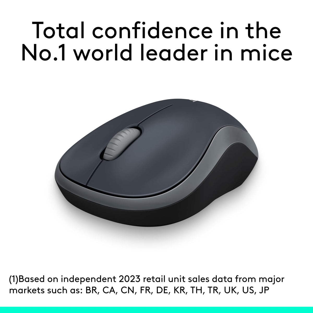 Logitech M185 Wireless Mouse, 2.4GHz with USB Mini Receiver