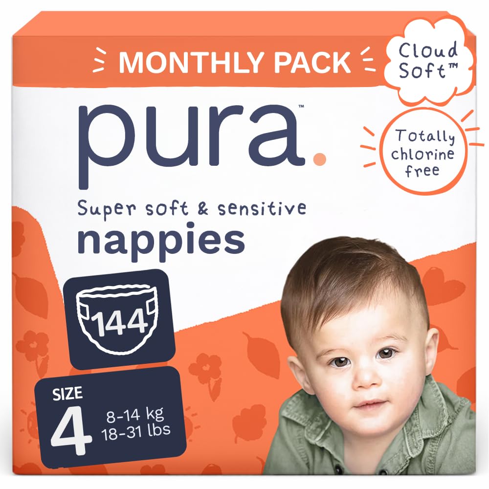 Pura Nappy Size 1 (2–5kg) 25 Count Sensitive Skin