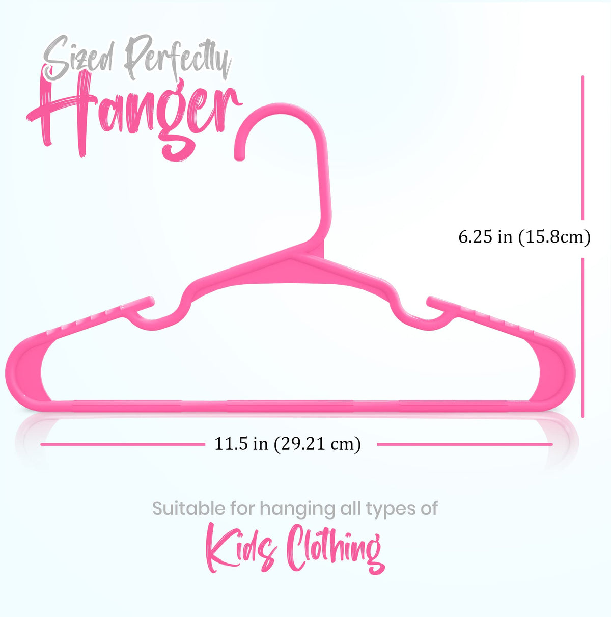 Utopia Home 20pcs Kids Hangers - 28cm Plastic Baby Hangers for Closet - Kids Hanger for Clothes and Baby Hanger for Closet - for Daily Standard Use (Grey)