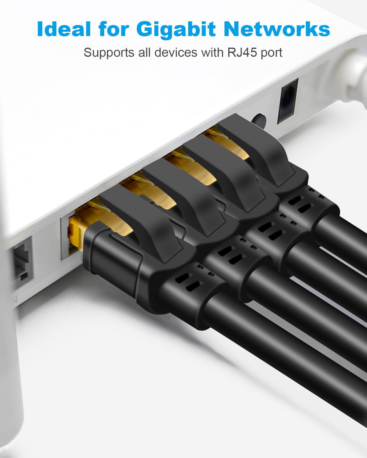 DDMALL Ethernet Cable 0.5m 1m 2m 3m 5m 10m 15m 20m 30m Cat 8 Internet Cable