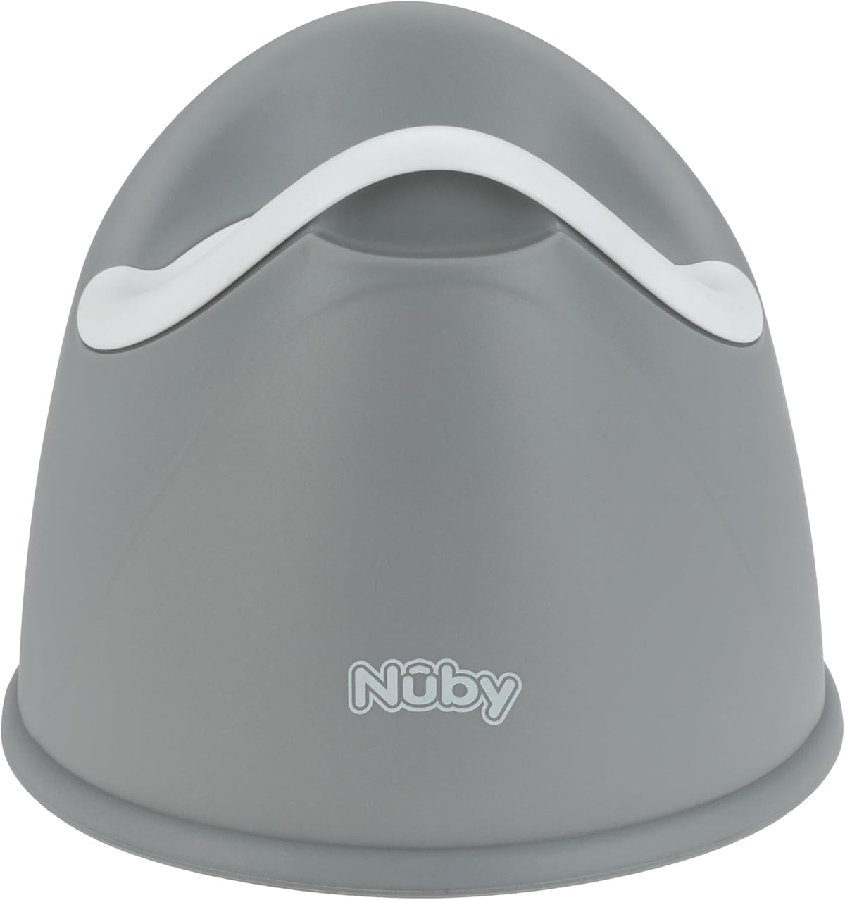 Nuby Beginner's Potty Training Seat with Removable Bowl and Integrated Splash Guard, Fun Transition to The Big Toilet, Non-Slip Base, Gray