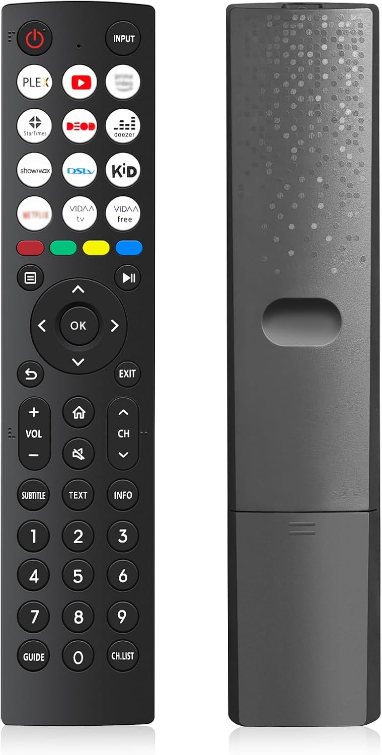 Replacement Hisense TV Remote Control for Hisense VIDAA 4K UHD FHD QLED LED LCD HDTV Smart TV Remote Replacement with 12 Shortcut Buttons, No Setup Required
