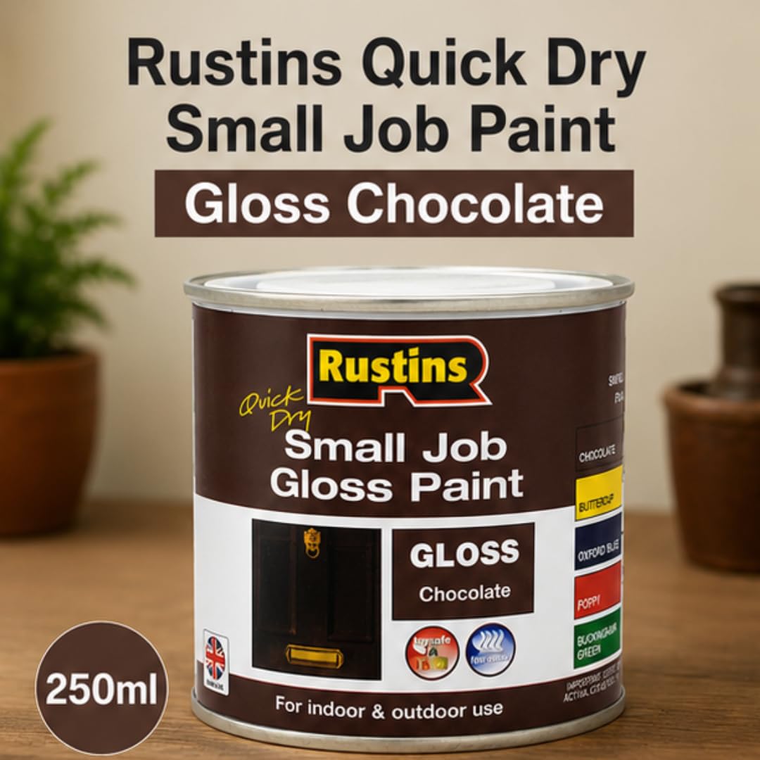 RUSTINS Small Job Satin Paint Chocolate 250ml