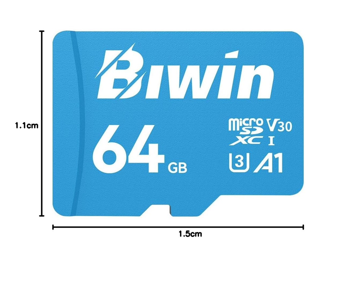 Biwin MS100 Micro SDXC Card 32GB, MicroSD UHS-I Memory Card, A1, V10, U1 Class 10, Up to 100 MB/s Read Speeds for Smartphones, Tablets, Home Security Camera and Dash Cams