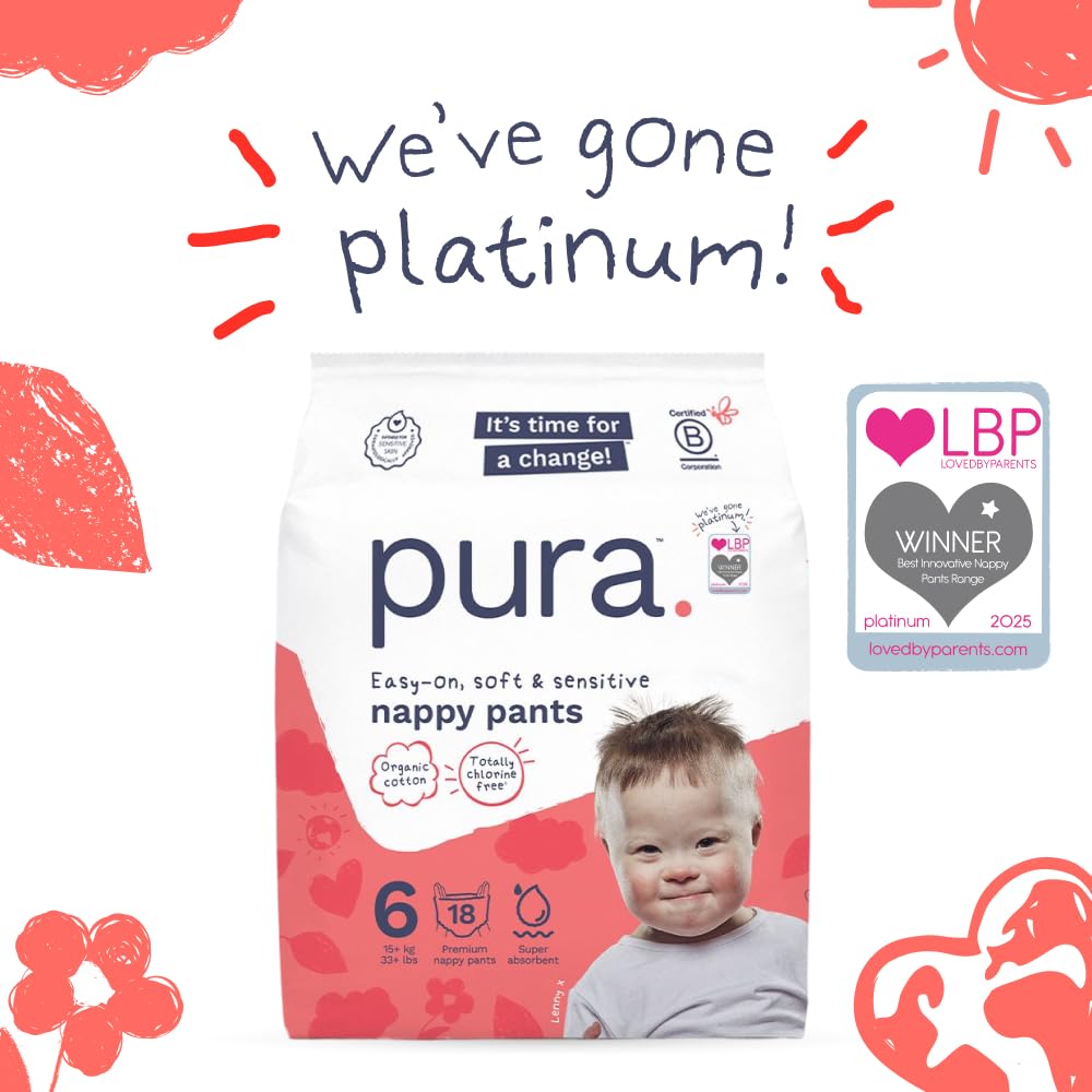 Pura Nappy Pants Size 9 (22kg+) 45 Count Sensitive Skin