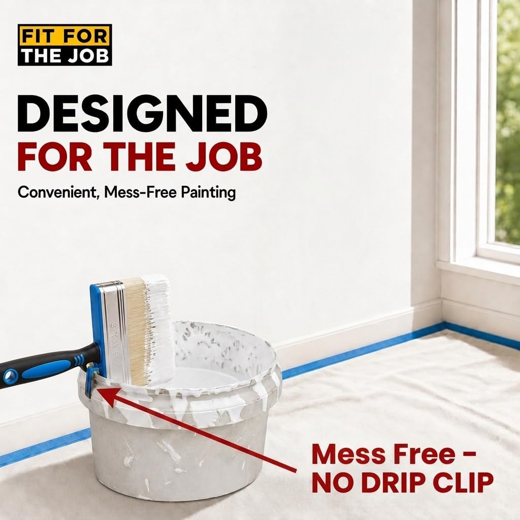 Fit For The Job Block Brush 4 inch Large Capacity for Emulsion