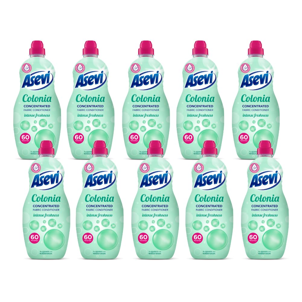 Asevi Fabric Conditioner, Laundry Conditioner, Liquid Fabric Conditioner, 60 Washes, Multipack of 10 X 1380ML (Blue)