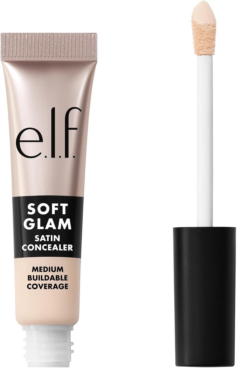 e.l.f. Soft Glam Satin Concealer, Medium Coverage for Blemishes & Under-Eye, Crease-Resistant, Long-Lasting, Vegan & Cruelty-Free, 10 Fair Cool