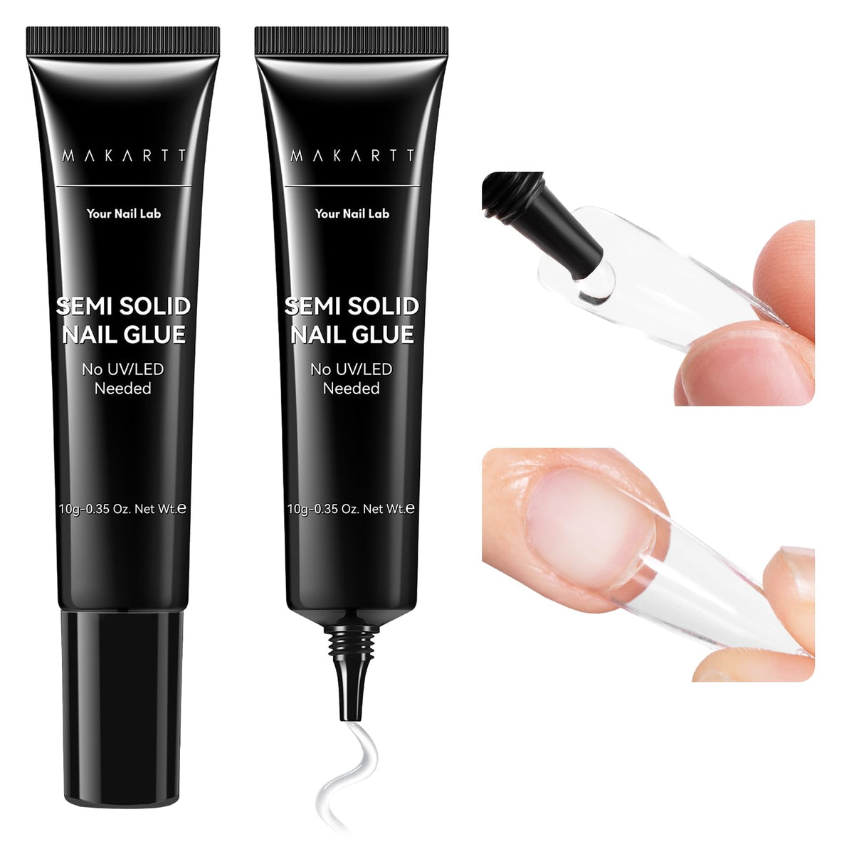 Makartt Nail Glue Extra Strong, New Super Semi Solid for Press-On Nails