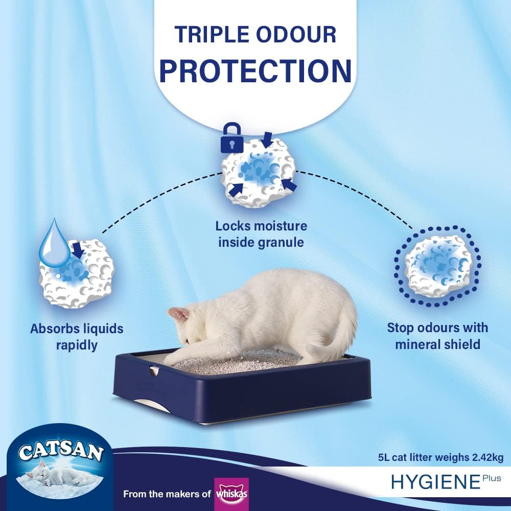 Catsan Hygiene Non-Clumping Odour Control Cat Litter 5L