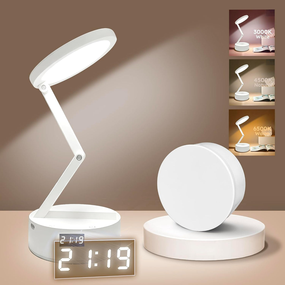 Small LED Rechargeable Portable Foldable Cordless Desk Table Lamp