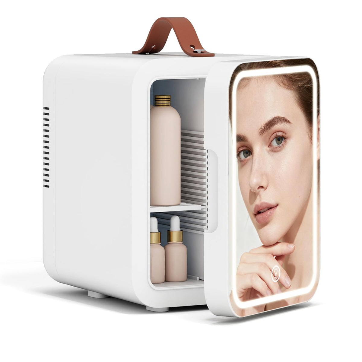 4 Liter Mini Fridge for Bedrooms, Portable Beauty Refrigerator
