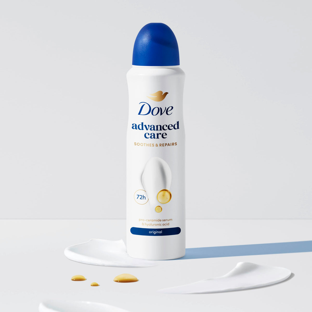 Dove Advanced Care Original Anti-Perspirant Aerosol Women's Deodorant Spray with Pro-Ceramide technology for 72 hour protection against sweat and odour 200 ml