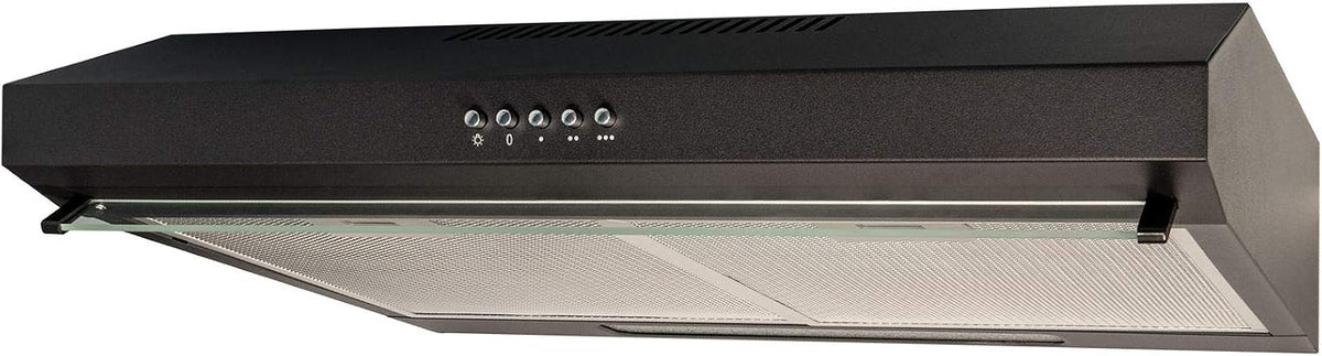 SIA 60cm Visor Cooker Hood, Kitchen Extractor Fan, Black, VSR60BL