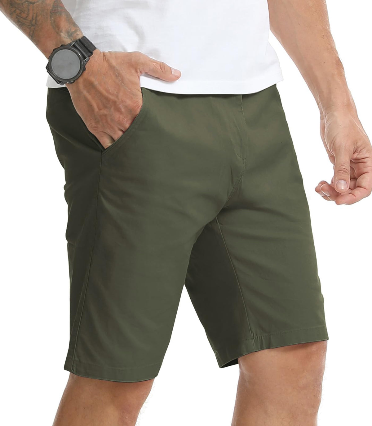 Men’s 7”/ 9” Chino Shorts Casual Elasticated Waist with 4 Pockets