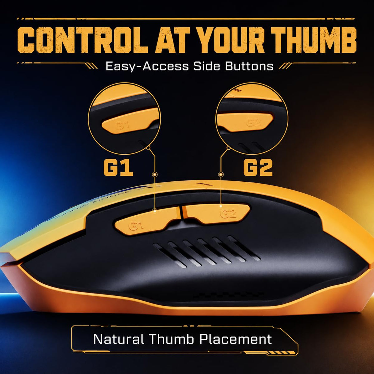 INPHIC A9 V2 Explorer Wireless Gaming Mouse, 12800 DPI Silent Mouse