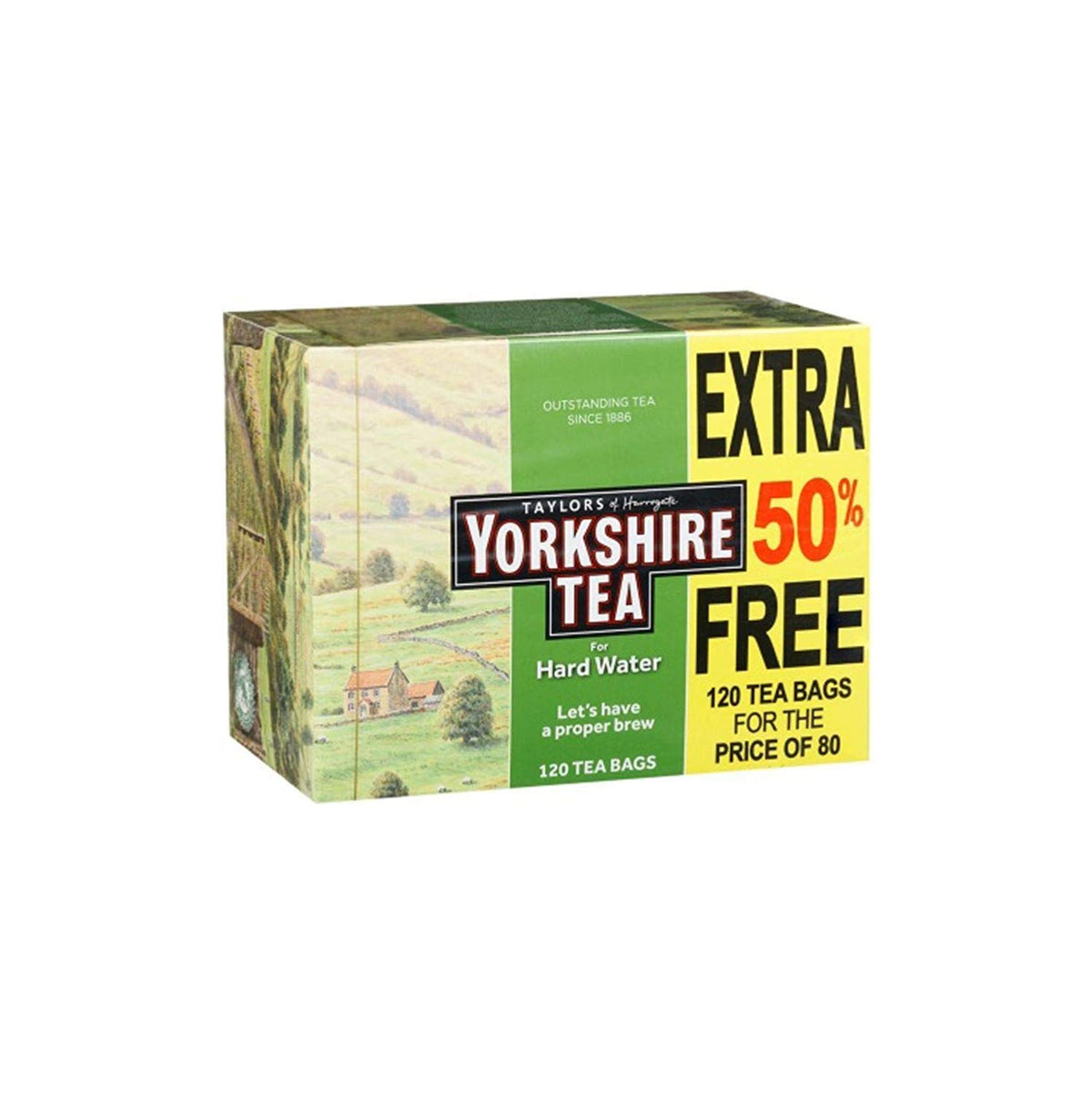 Yorkshire Tea Hard Water Tea Bags, 160 Tea Bags (Pack of 3, Total 480 teabags)